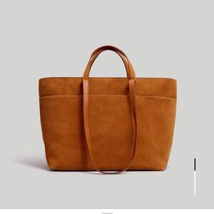 Madewell saddle brown Suede Tote Bag